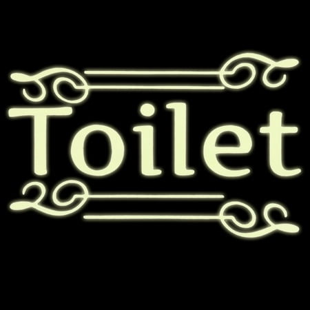 removable glow pvc sticker letter bathroom door glass sign decor