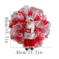 thumbnail image 4 of Christmas Light Santa Wreath Fall Wedding Birthday Halloween Thanksgiving Christmas Holiday Decoration 20 inch, 4 of 5