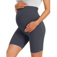 thumbnail image 4 of Pantalones cortos de maternidad BONVIGOR para cubrir el vientre, entrenamiento, yoga activo, atlético, embarazo, pijama, 4 of 6