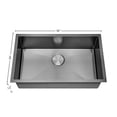 thumbnail image 2 of DAX Handmade Nanometre Single Bowl Undermount Kitchen Sink - 30" x 18" - Black Stainless Steel 304, 2 of 9