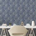 thumbnail image 2 of Ambesonne Tropical Peel & Stick Wallpaper for Home, Palm Foliage Simplified, 13"x36", Dark Ceil Blue and Marigold, 2 of 5