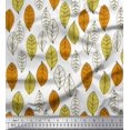 thumbnail image 1 of Soimoi Rayon Fabric Leaves Block Fabric Prints by Yard 42 Inch Wide, 1 of 5