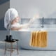 thumbnail image 1 of Toalla de baño de fibra de bambú | Toalla de spa gruesa y suave y absorbente para adultos | Confort de lujo | Secado rápido | Extra grande 55.1x27.5in | 400g | Uso ideal en casa para viajes de salón, 1 of 6
