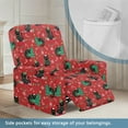 thumbnail image 4 of Renewold Christmas Tree Cat Red Recliner Seat Cover Washable Lazy Boy Recliner Chair Slipcover 4 Pieces Stretch Reclining Couch Cover for 1 Cushion Reclining Sofa Xmas Home Decor, 4 of 8