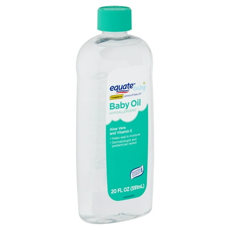 (2 Pack) Equate Baby Hypoallergenic Baby Oil, 20 fl