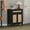 Black, variant on Sanspredet Sideboard Storage Cabinet with Drawers & 2 Doors, Rattan Kitchen Buffet Cabinet Boho Accent Cabinet for Living Room Dining Room, Black