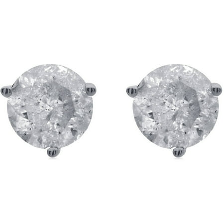 1.00 Carat T.W. Round Diamond 14kt White Gold Martini Stud Earrings, IGL Certified, Comes in a Box
