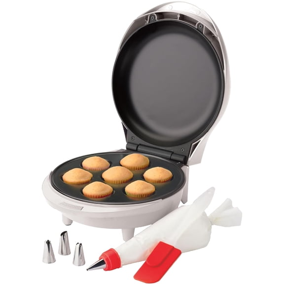 Betty Crocker Mini Cupcake Factory, with Nonstick Surface, Mini Cupcake Machine