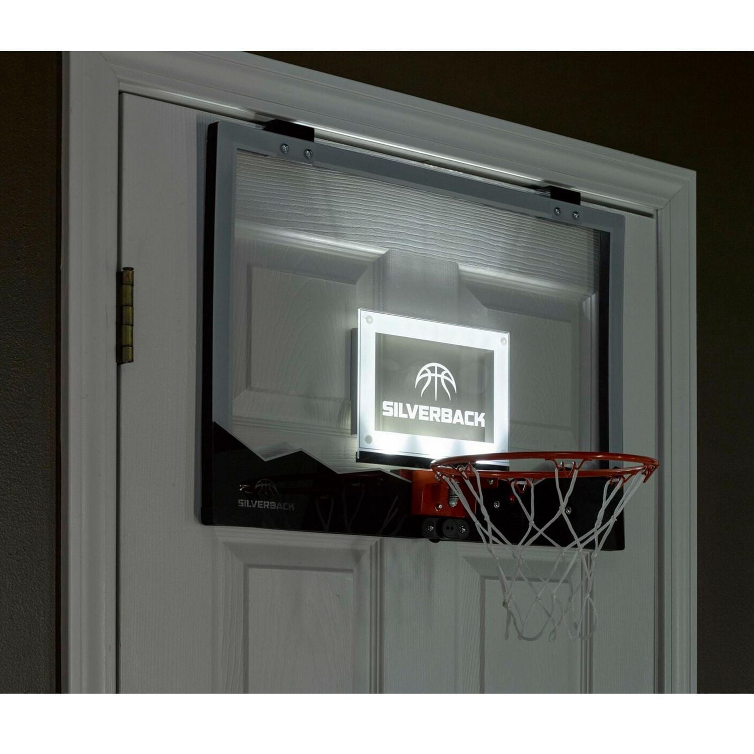Ensemble mini-panier de basket-ball à DEL de 18 po Silverback pour dessus de porte