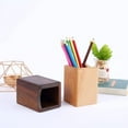 thumbnail image 6 of Pen Organizer Wooden Pencil Holder for Desk Pen Storage Holder Home Office Supplies (Black walnut)C, 6 of 6