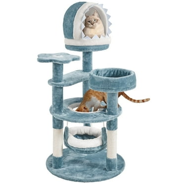 Yaheetech 45.5'' H Multi-Level Ocean-Themed Cat Tree Cat Tower, Blue
