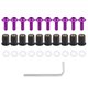 thumbnail image 1 of 10 Piezas M5 Motocicleta Parabrisas Tornillo Carenado Parabrisas Perno Violeta, 1 of 1