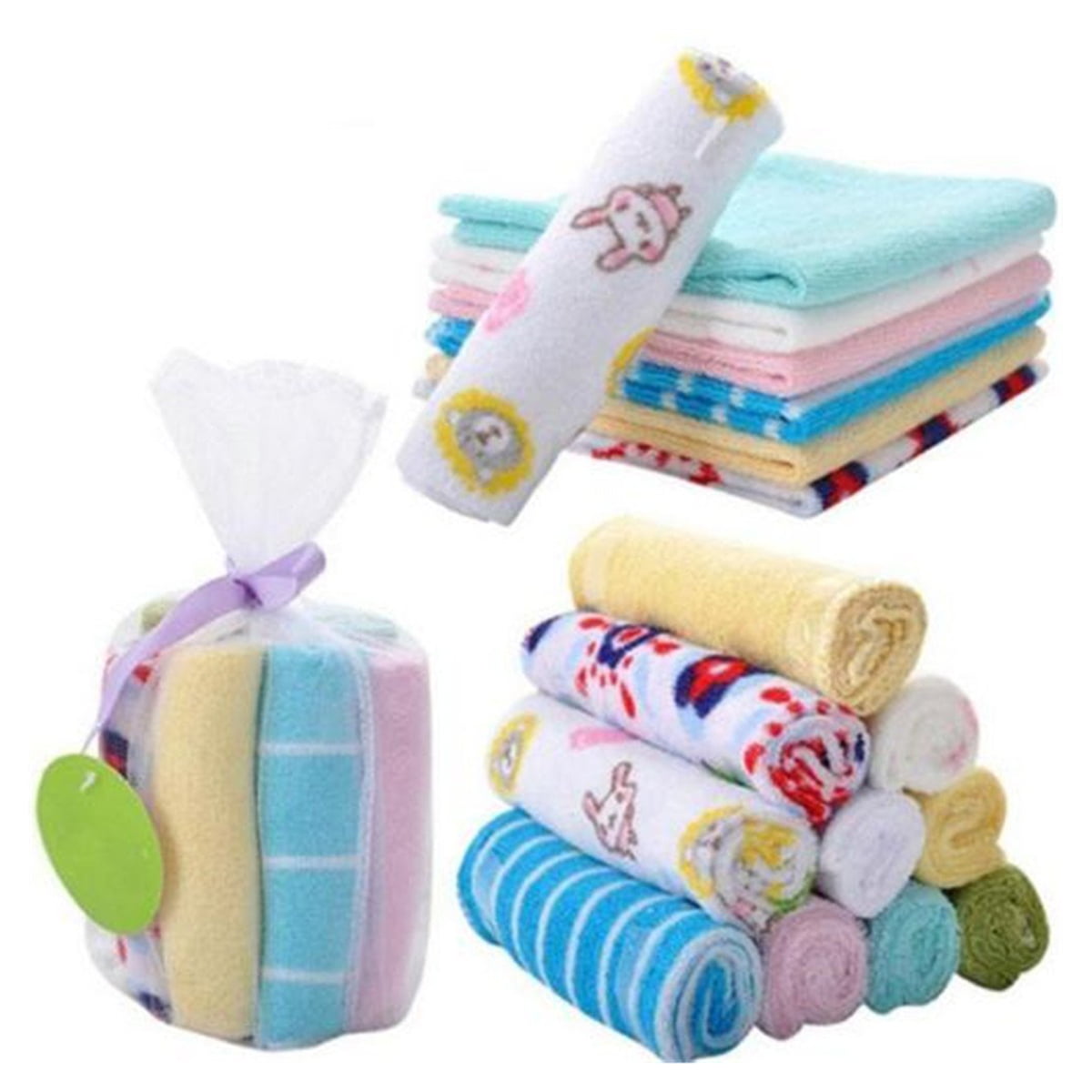 Cotton Baby Cartoon Bear Face Cloths Children Towel Washcloth Guest Towel