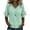 Mint Green, variant on Womens Boho V Neck Blouse Solid Fringe Trim Short Ruffle Sleeve Loose Fit Textured Woven Tunic Tops Lightweight Breathable Casual Bohemian Style Pullover Shirts for Spring Summer Wear