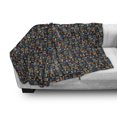 thumbnail image 2 of Geometric Soft Flannel Fleece Throw Blanket, Retro Abstract Design Pattern with Colorful Halved Rounds, Cozy Plush for Indoor and Outdoor Use, 60" x 80", Multicolor, by Ambesonne, 2 of 5
