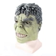 thumbnail image 1 of Máscara integral Headgear, disfraz de látex para cosplay de Green Hulks, 1 of 1