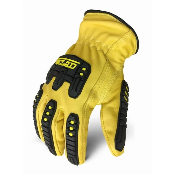 Ironclad ILD-IMPC5-02-S Ultimate 360 Cut Leather Driver W/Impact Work Gloves, Small, Yellow