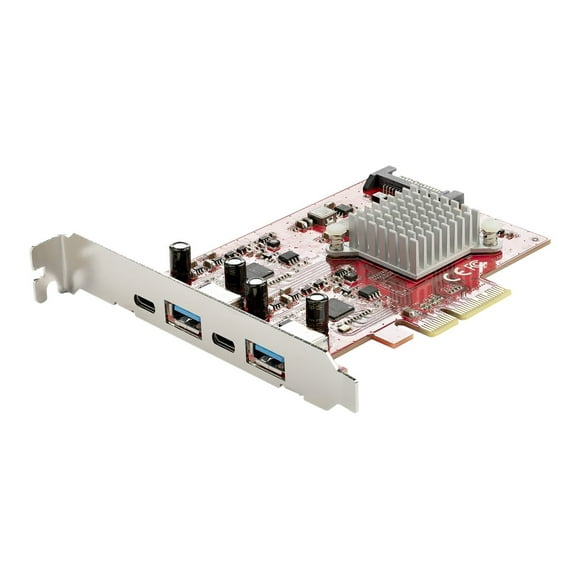 StarTech.com 4-Port USB PCIe Card - 10Gbps USB PCI Express Expansion Card w/ 2 Controllers - 2X USB-C & 2X USB-A Ports (USB 3.2/3.1 Gen 2) - USB/USB-C PCI-e Card - Full Profile (PEXUSB312A2C2V)