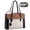 Black-white-brown, variant on LOVEVOOK Laptop Tote Bag for Women,Computer Work Bag With Large Cup Holder,15.6 Inch Waterproof PU Leather Purse Briefcase for Teacher