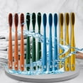 thumbnail image 1 of Juego de 3 cepillos de dientes manuales de cerdas suaves con 68 orificios de alta densidad, diseño de cabeza grande para adultos, mango de TPR, resistente al calor hasta 80 °C, longitud de 7,48, 1 of 7