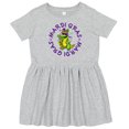 thumbnail image 3 of Inktastic Mardi Gras Party Alligator Girls Toddler Dress, 3 of 5