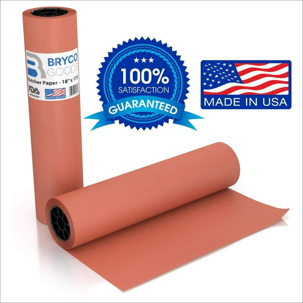 Pink Kraft Butcher Paper Roll 18 Inch x 175 Feet (2100 Inch) Food