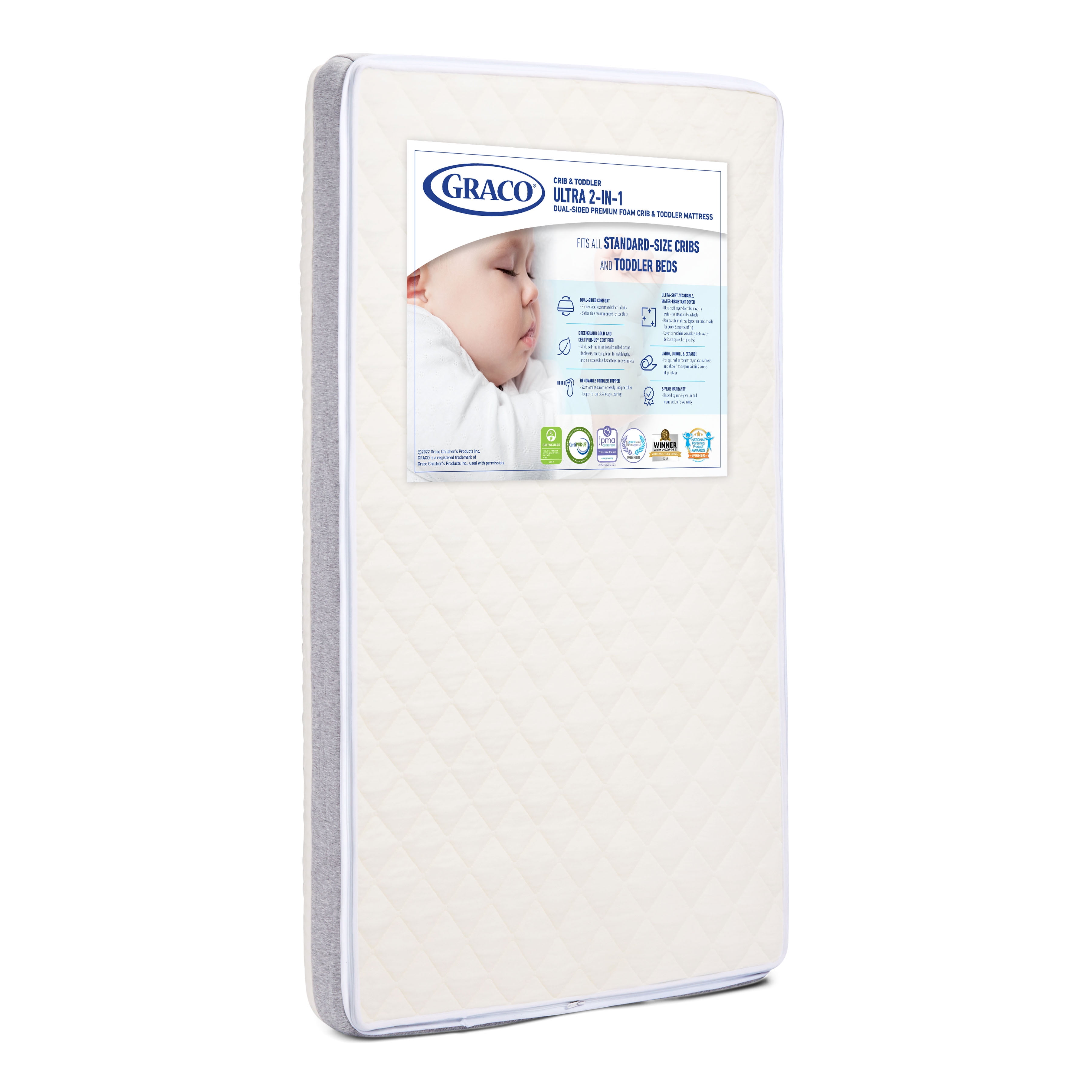Water Resistant Breathable Foam Graco Premium Foam Crib & Toddler Bed Mattress 
