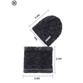 thumbnail image 2 of Luxtrada 2-Pieces/Set Winter Beanie Hat Outdoors Scarf Set Warm Knit Hat Thick Knit Skull Cap for Men Women (Grey), 2 of 10