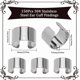 thumbnail image 2 of 1 caja de 150 piezas de aretes de acero inoxidable, de plata, ajustables, estilo punk, con clip, 2 of 6
