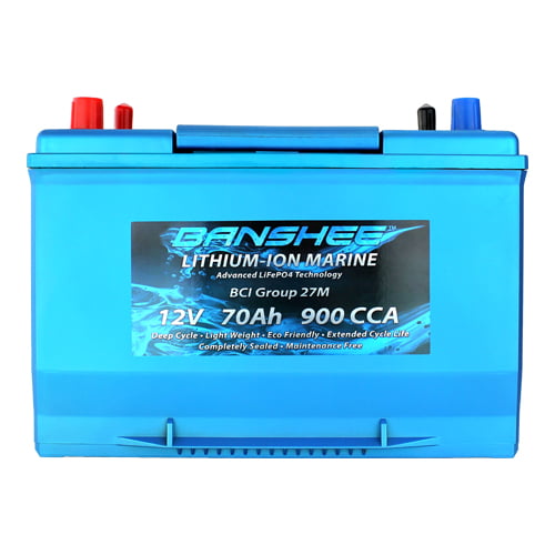 LiFeP04 Deep Cycle Battery 70Ah 12V With Built-In BMS - Perfect for RV  Camper, Marine 