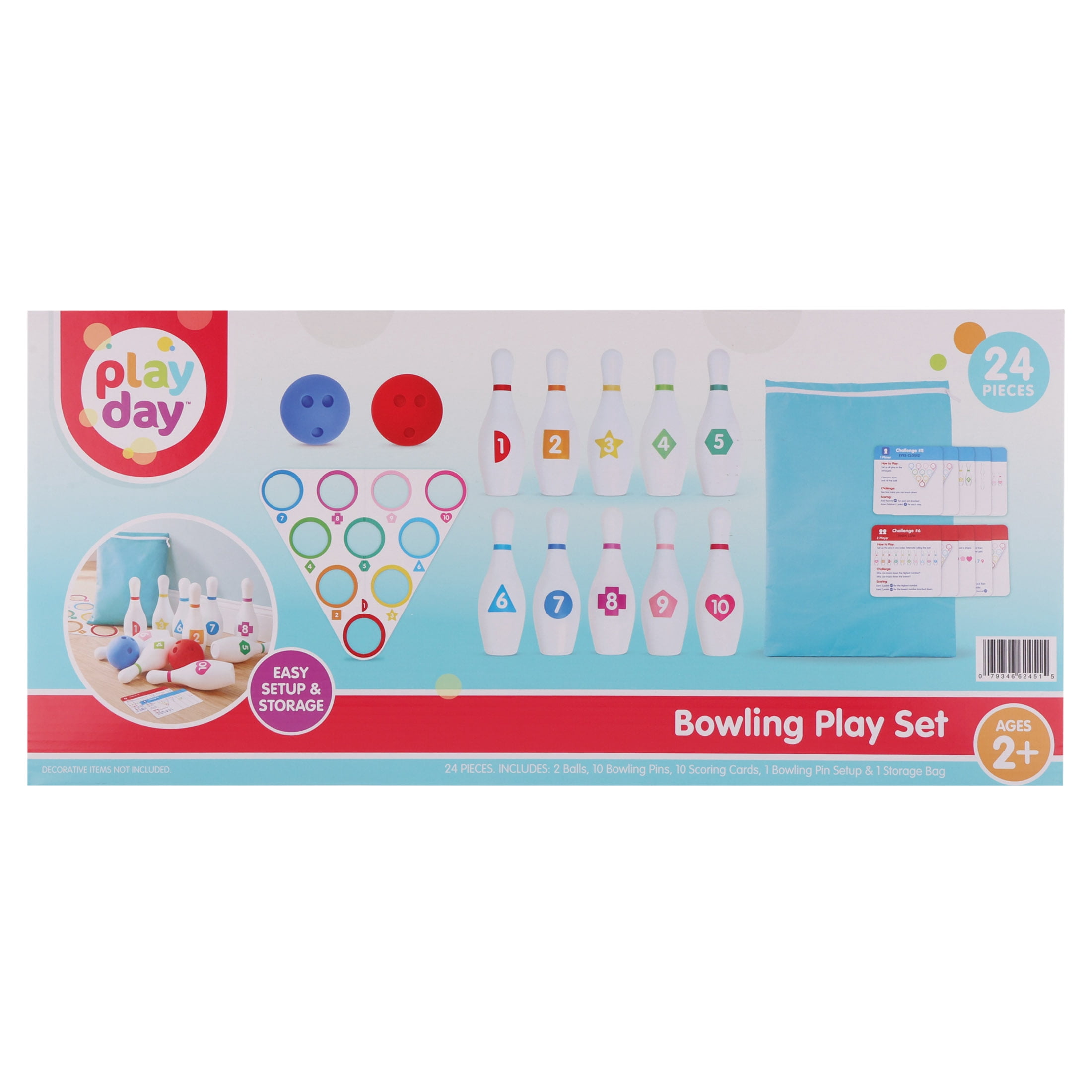 Play Day Bowling Play Set, 24 Pieces