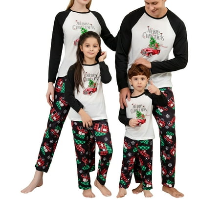 

goowrom Matching Family Christmas Pajamas Set Holiday Jammies Xmas PJS for Women Men Couple and Teens