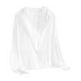 thumbnail image 3 of Men's Lightweight Full-Zip Hooded Sun Protection Shirt UPF 50+ Quick Dry Athletic Jacket with Thumb Holes - Breathable UV Outdoor Running Fishing Hiking Top White XL, 3 of 8