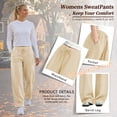 thumbnail image 5 of TEMOFON Barrel Sweatpants Women Fall Fashion Wide Leg Pants Baggy Lounge Comfy Flowy Sweat Pants with Pockets, 5 of 8