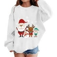 thumbnail image 5 of JLMSPLWG Christmas Long Sleeve Shirts Christmas Plaid Shirt Girls Christmas Shirts Boys White Tshirt Sweatshirt Kids 8 Year Old Girl Clothes Boys, White 3-4 Years, 5 of 6