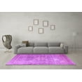 thumbnail image 3 of Ahgly Company Indoor Square Persian Purple Traditional Area Rugs, 5' Square, 3 of 4
