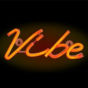 Urban Shop Neon Vibe LED Wall Light with USB Cord and Power Adapter Included, Red