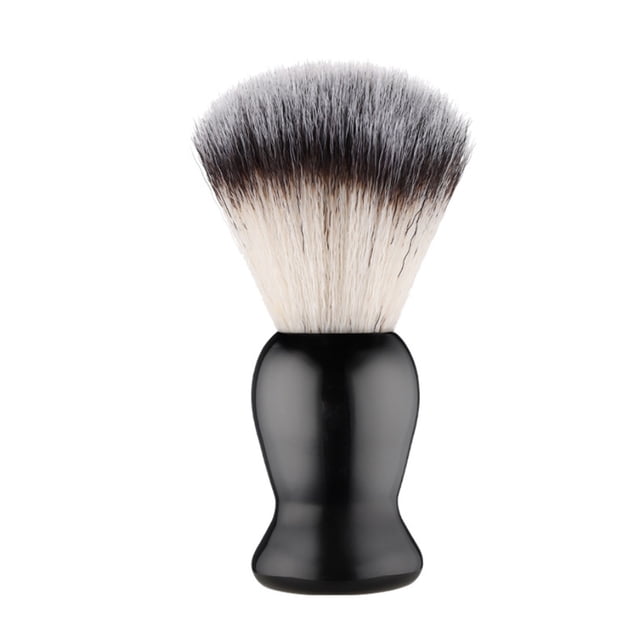 Graflsoa Brosse à Barbe à Double Usage pour Hommes, Rasage et Exfoliation, avec Poils en Nylon Doux, Manche Antidérapant, Modèle C