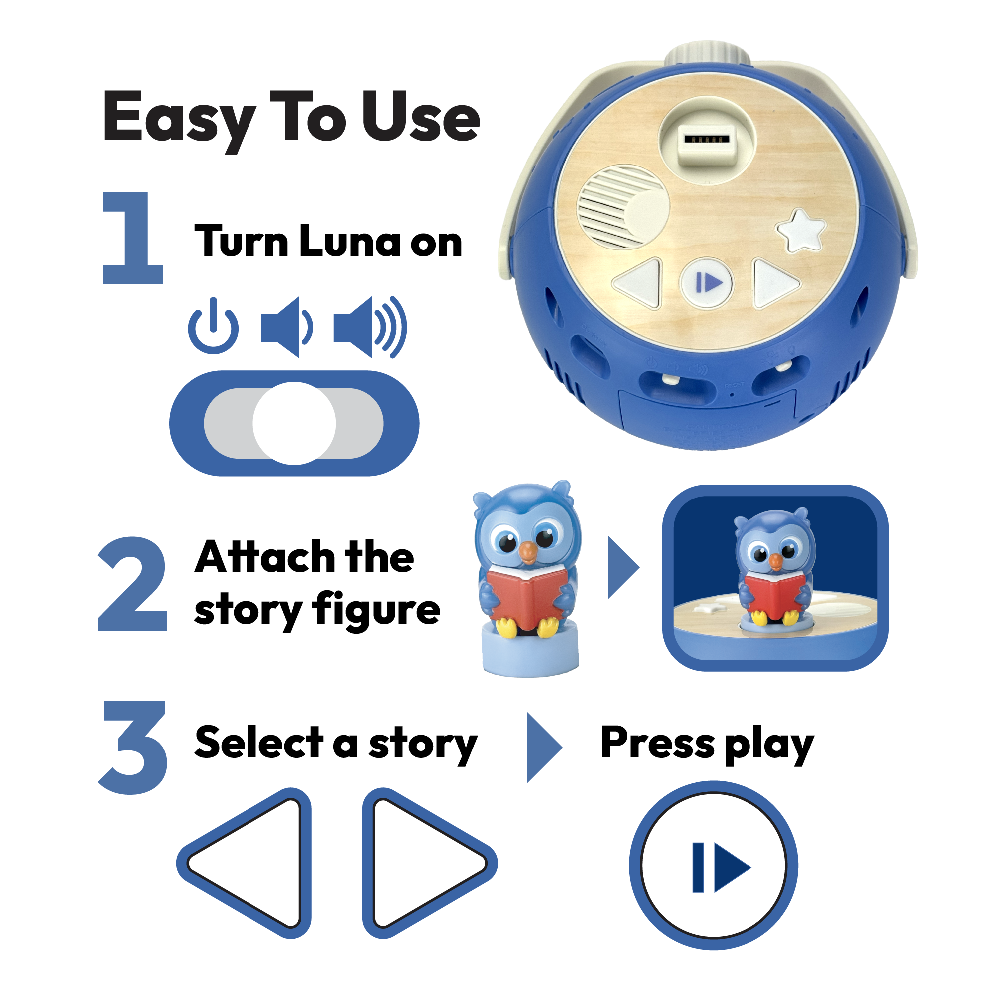 Luna Storytime Projector Machine Starter Set for Ages 3+ photo 6