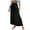 Black, variant on Womens Pants Women's Fashion Casual High Waist Elastic Waist Solid Color Ruffle Wide Leg Long Pants Gifts for Women
