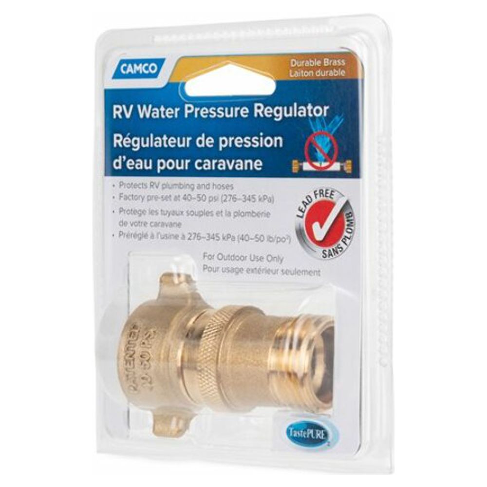 Camco 40055 RV Brass Inline Water Pressure Regulator for Protecting RV Plumbing and Hoses from High-Pressure City Water - image 2 of 10