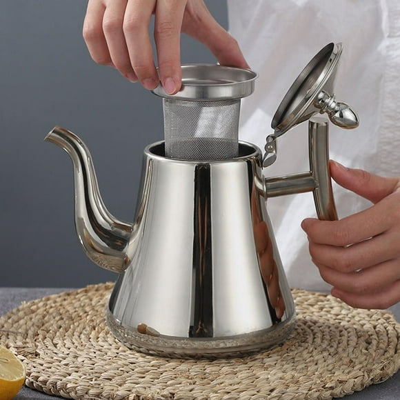 unbranded Tetera De Acero Inoxidable Con Para Té Hoja Suelta Y Cocina De Inducción