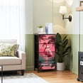 thumbnail image 2 of Modern Dresser for Bedroom with 4 Storage Drawers Flamingo Sunset Pink Sky Palm Trees Tropical Beach Scene Dressers Chest of Drawers Steel Framed Fabric Closet Organizers for Entryway, 2 of 7