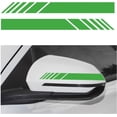 thumbnail image 1 of Yazoeia 2PCS Car Rear View Mirror Stickers, Waterproof Auto Side Rearview Mirrors Decal Stripes, Universal Anti-Collision Striped Automotive Warning Stripes for Most Vehicles (Green) CJC912-114729, 1 of 6