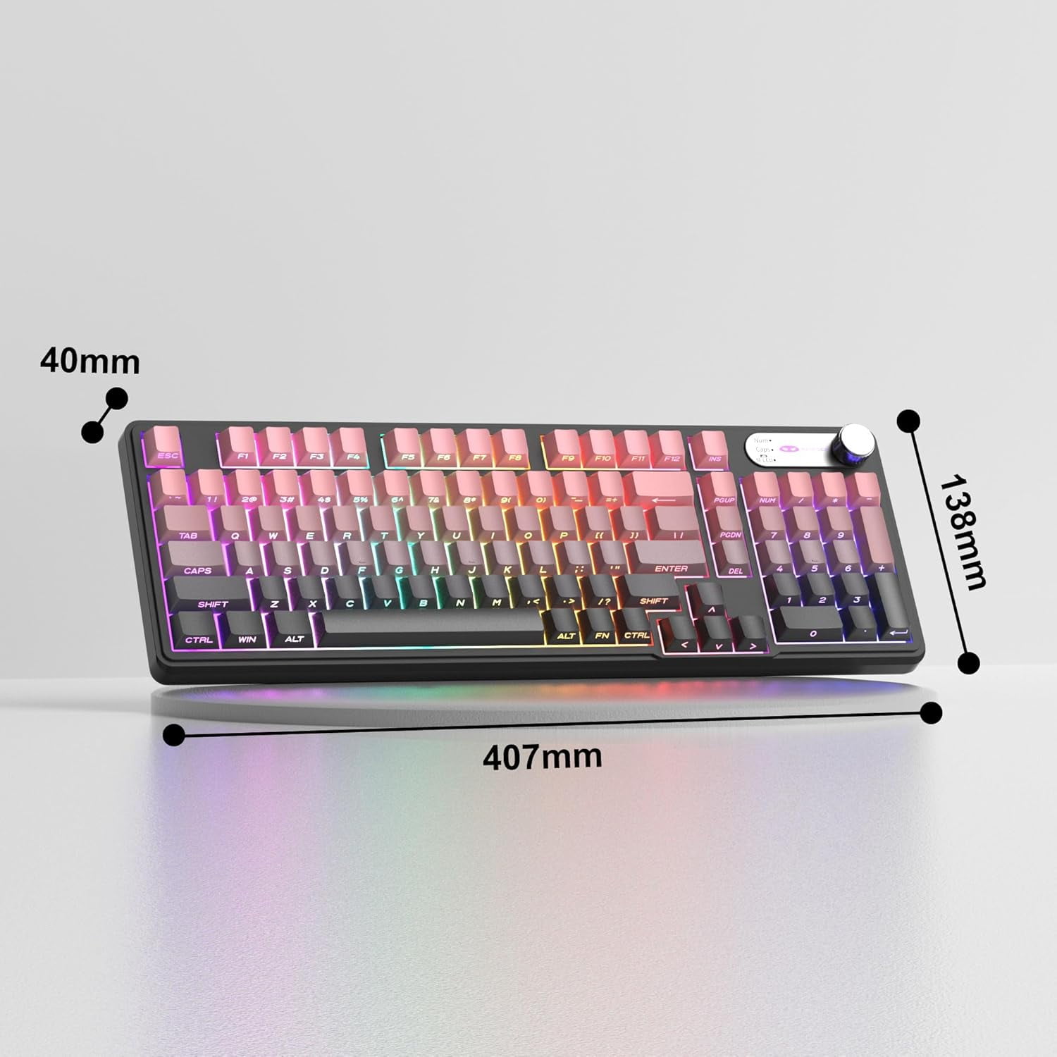 MageGee Keyboard GK960 98 Keys 95% Layout Keyboards, Type-C Connected Keyboard, Side Engraved ABS Keycaps, for PC/Loptop/MAC