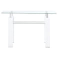 thumbnail image 3 of Dyer Rectangular Glass Top Entryway Sofa Console Table White, 3 of 5