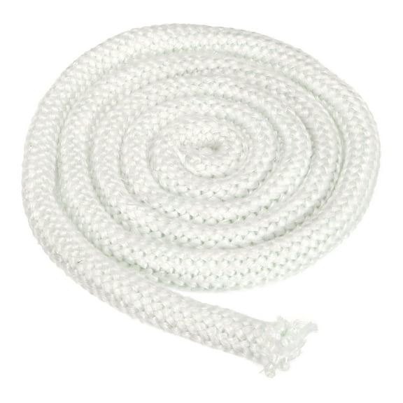 1" x 98" Wood Stove Gasket, Fiberglass Round High-Temperature Resistance Seal Rope Replacement for Stoves Fireplace Door, White