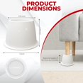thumbnail image 3 of Bed Risers Utopia Bedding, 5 cm, 8 unidades, muebles redondos, color blanco, 3 of 7