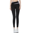 thumbnail image 2 of MIASHUI Color Block Tight High Waist Workout Yoga Pants Tummy Control Moisture Wicking Quick Dry Breathable Running Fitness Long Pants Black,S, 2 of 9