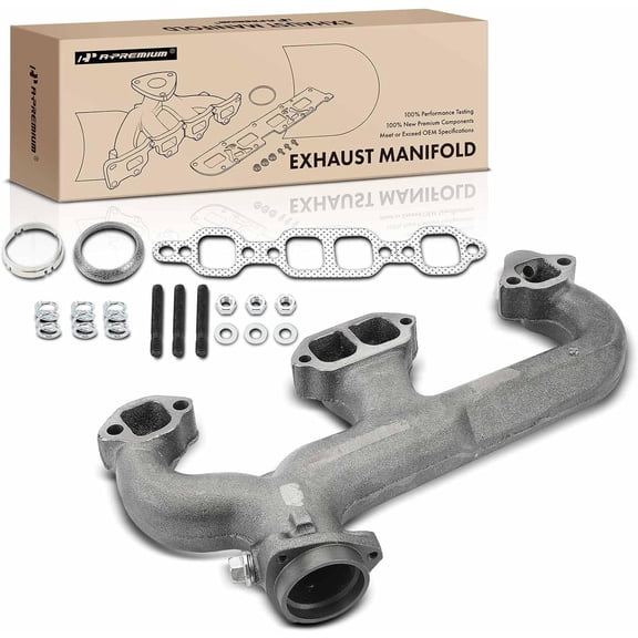 A-Premium V8 5.0 5.7L Exhaust Manifold Kit W/Gaskets,Studs, Nuts, Springs,Washers Compatible with Chevy Blazer, R10/R20 Suburban, R2500, R3500 & GMC Jimmy, R1500/R2500/V1500/V2500 Suburban, Left Side